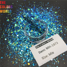Load image into Gallery viewer, TCT-565 Shinning Chameleon Chunky Nail Glitter Nail Art Decoration 청키 글리터 네일 아트 Tumbler Crafts DIY Manicure Festival Accessories
