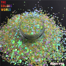Load image into Gallery viewer, Round Dot Mix Mermaid Pearls Nail Glitter
