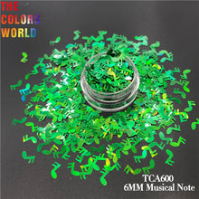 Load image into Gallery viewer, St. Patrick&#39;s Day Green Color Musical Note Glitter
