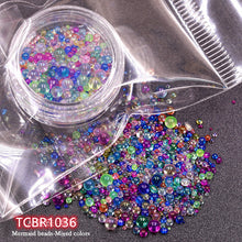 Load image into Gallery viewer, TCST-023 Mix 1-3mm Mini Bubble Glass Beads Colorful  DIY Silicone Epoxy Mold Filler
