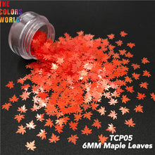 Load image into Gallery viewer, TCT-734 Autumn Colors Fall Maple Leaf Nail Glitter Tumblers DIY Crafts Textiles Festival
