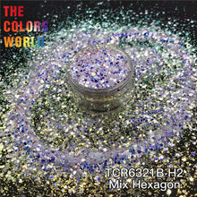 Load image into Gallery viewer, TCT-652 Chunky Nails Glitter High Brightness White Rainbow Decoration Nagel ネイル Manicure DIY Festival Accessories Bulk Supplier
