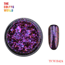 Load image into Gallery viewer, TCT-247 Chameleon Multi Chrome Nail Powder Natural Mica Iridescent Nail Flakes
