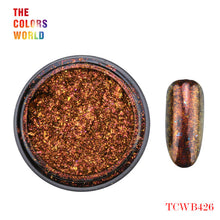 Load image into Gallery viewer, TCT-247 Chameleon Multi Chrome Nail Powder Natural Mica Iridescent Nail Flakes
