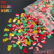 Load image into Gallery viewer, TCT-633 Christmas Non Toxic Nail 3D Decorations , Polymer Clay Slices For Crafts Making
