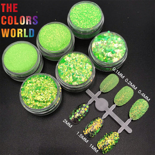  Iridescent Rainbow Hexagon Glitter